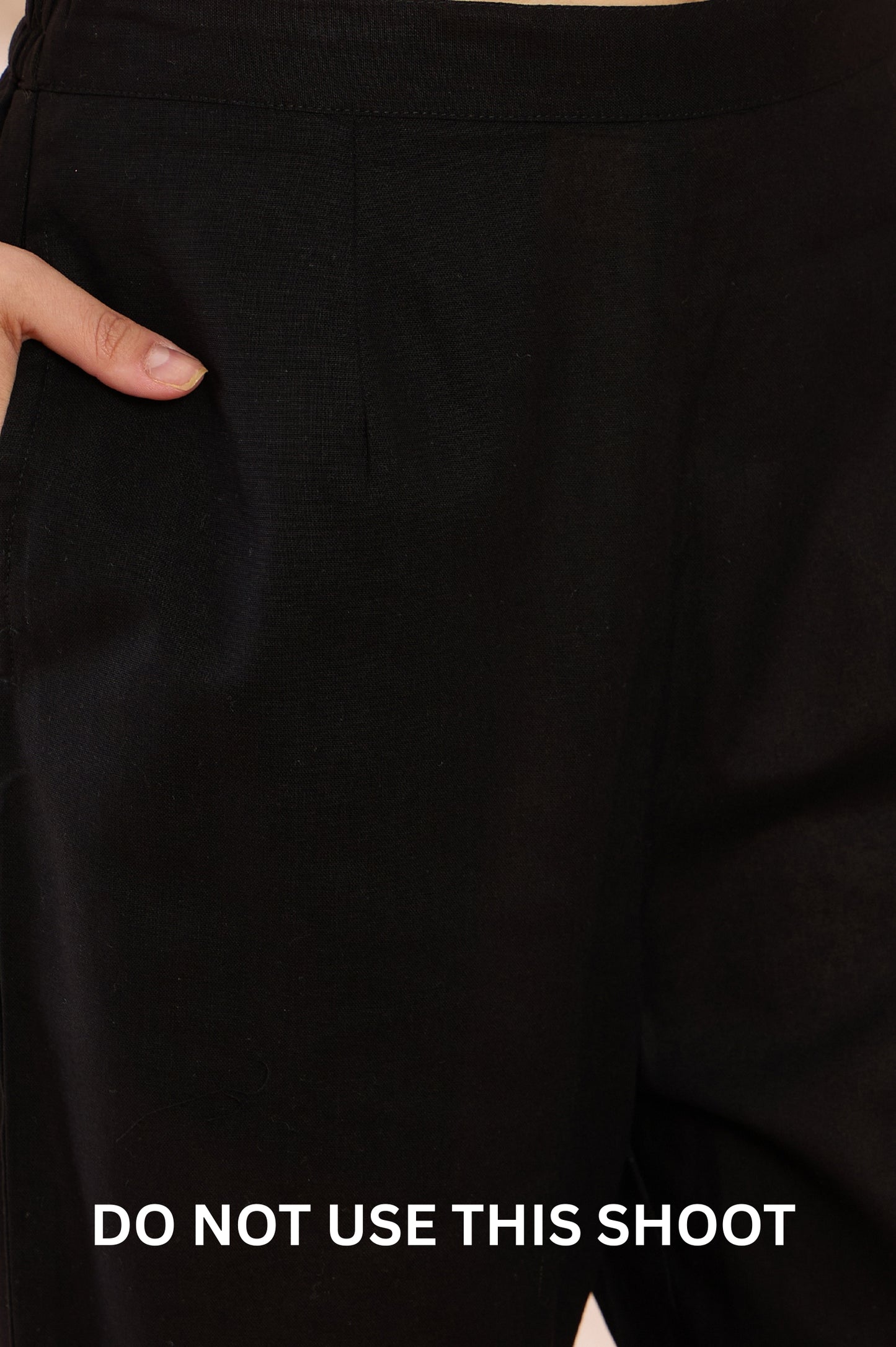 Women Black Cotton Flex Embroidered Shirt & Pant Set