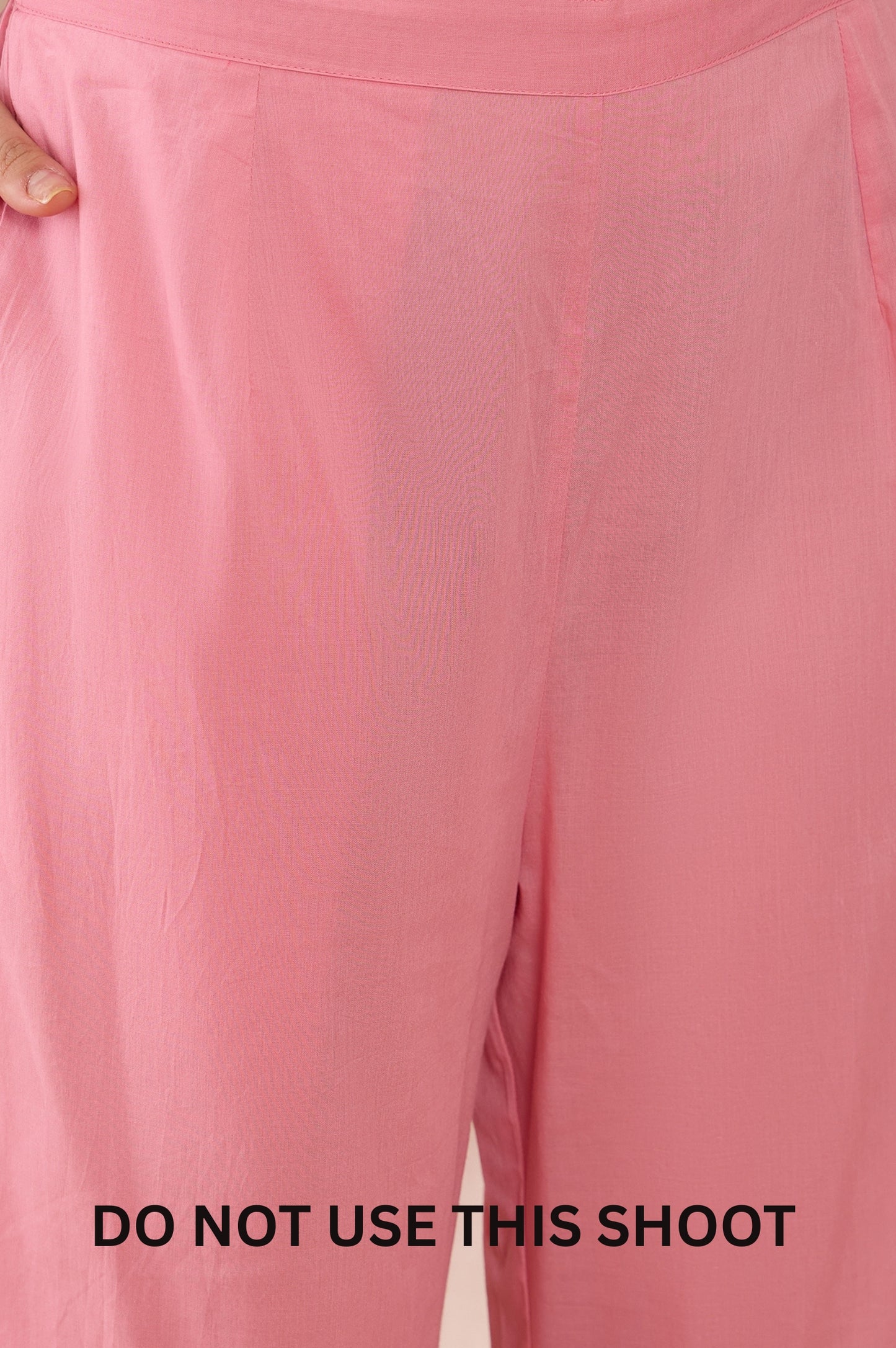 Women Pink Pure Cotton Embroidered Tunic Co-ord Set