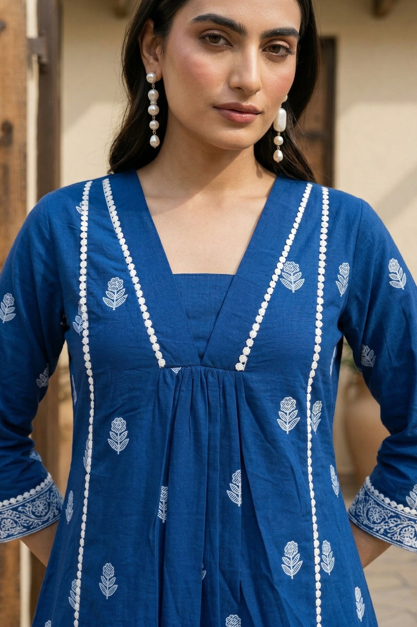 Dresoul Pure Cotton Embroidered Co-Ord Set