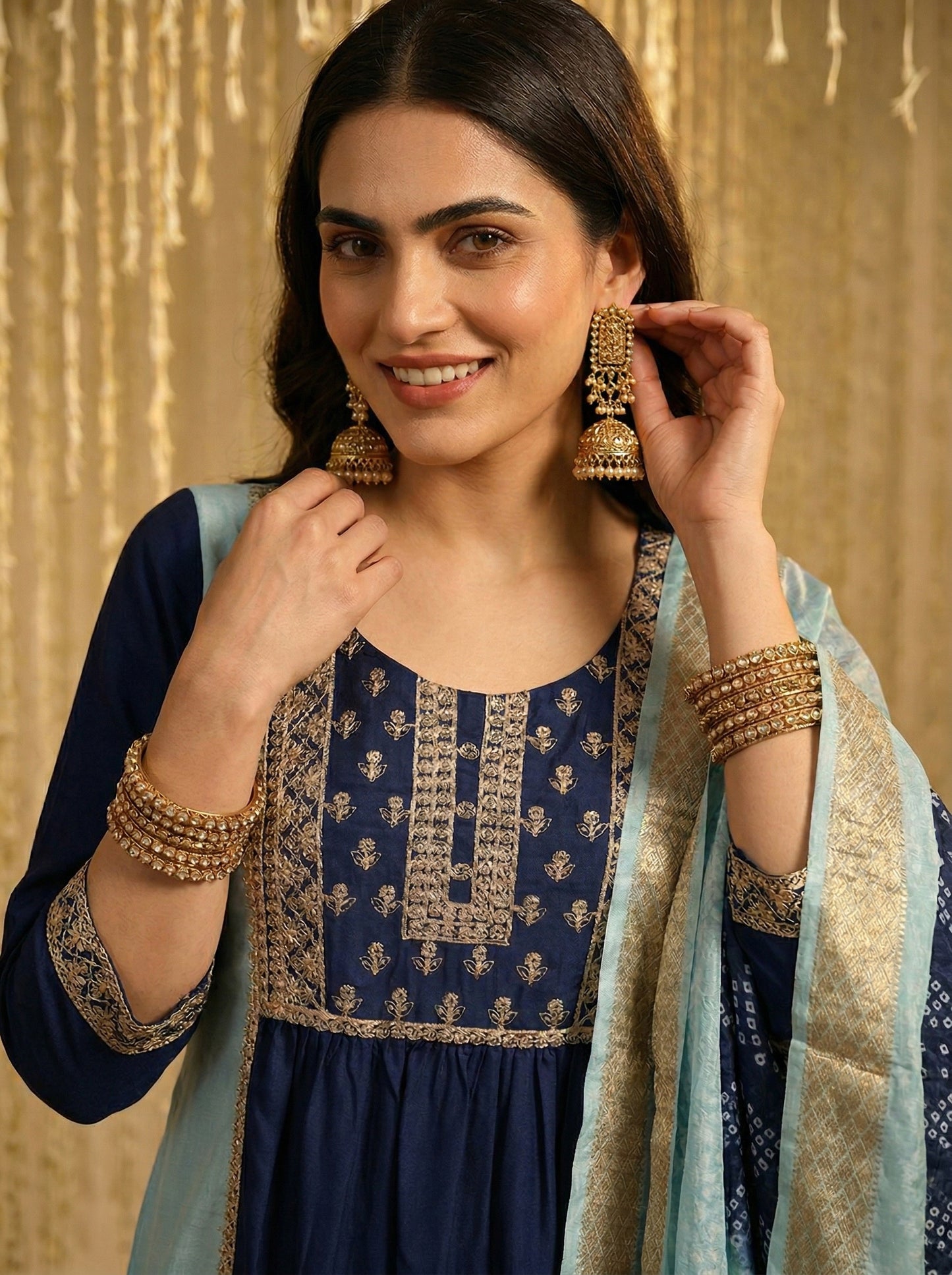 Dresoul Chinnon Embroidered Kurta Set