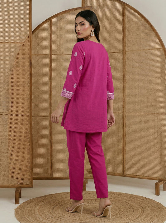 Dresoul Pure Cotton Embroidered Co-Ord Set