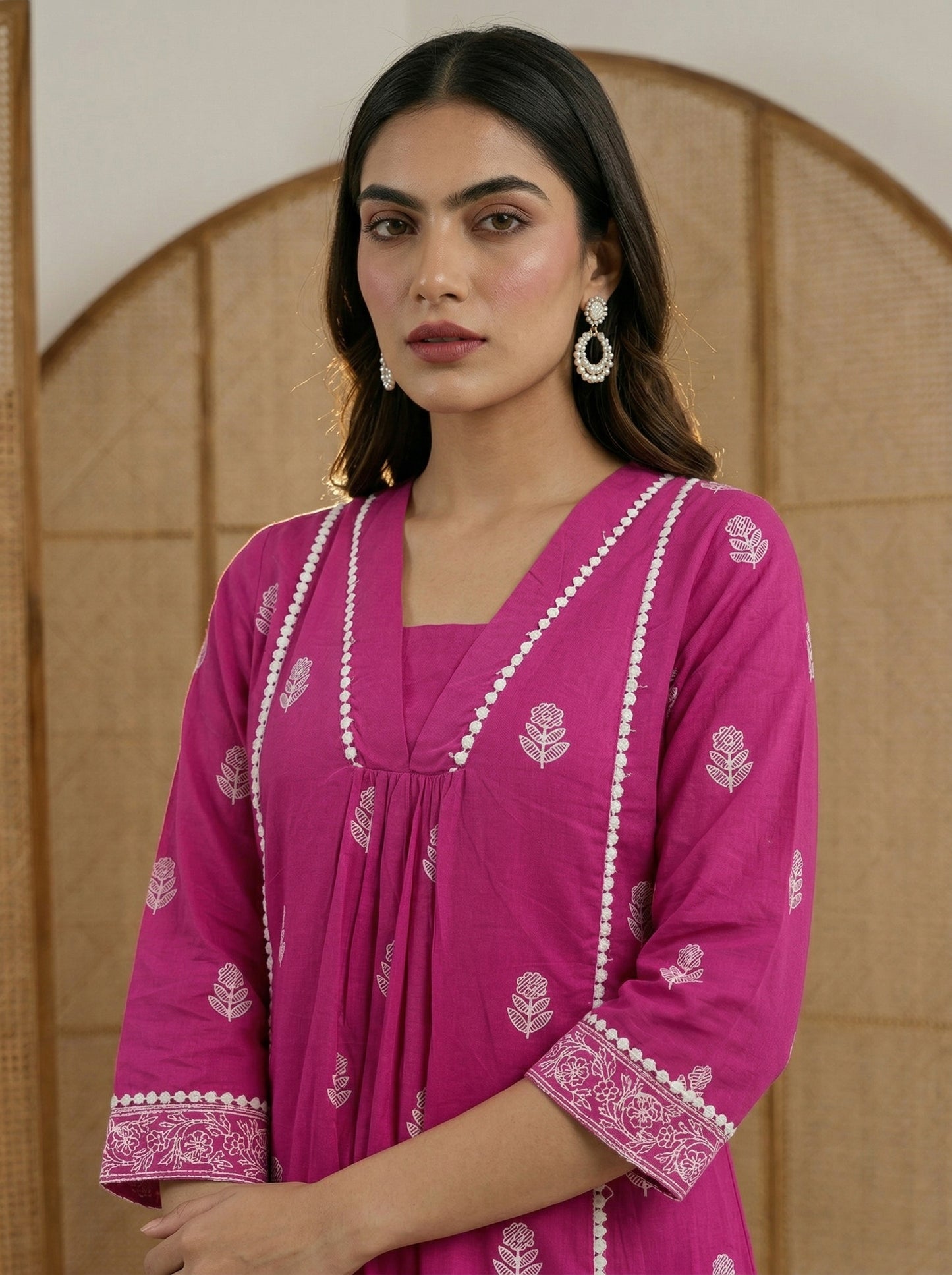Dresoul Pure Cotton Embroidered Co-Ord Set