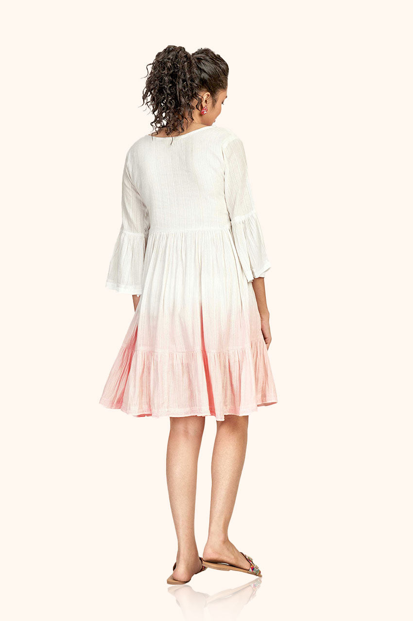 Peach A-line Dress