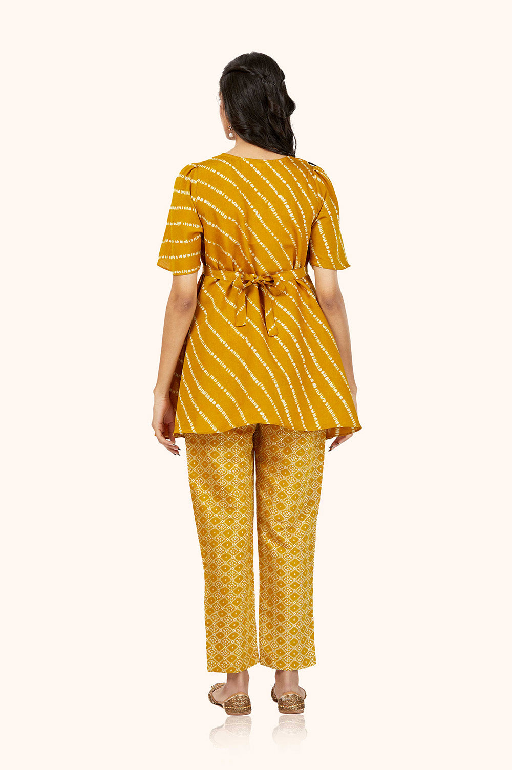 Modal Chanderi Foil Print Co-ord Set