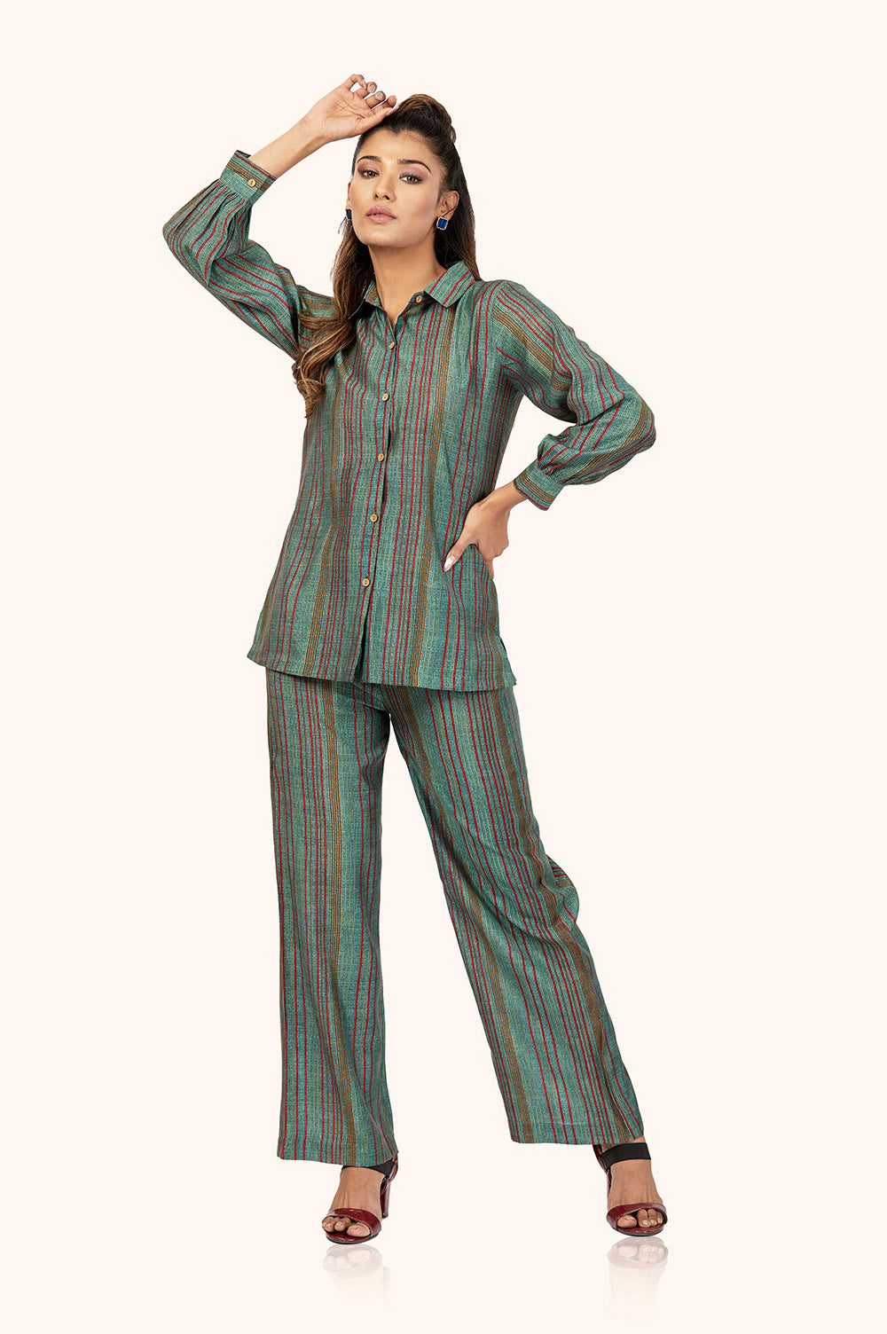 Sophisticated Modal Stripe Co-ord Set