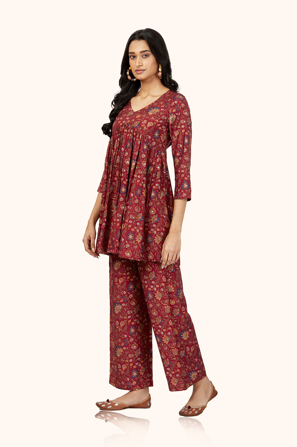 Foil Print Kurta & Pants Set