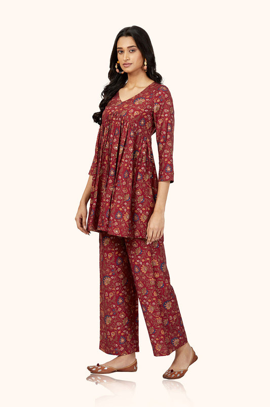 Foil Print Kurta & Pants Set