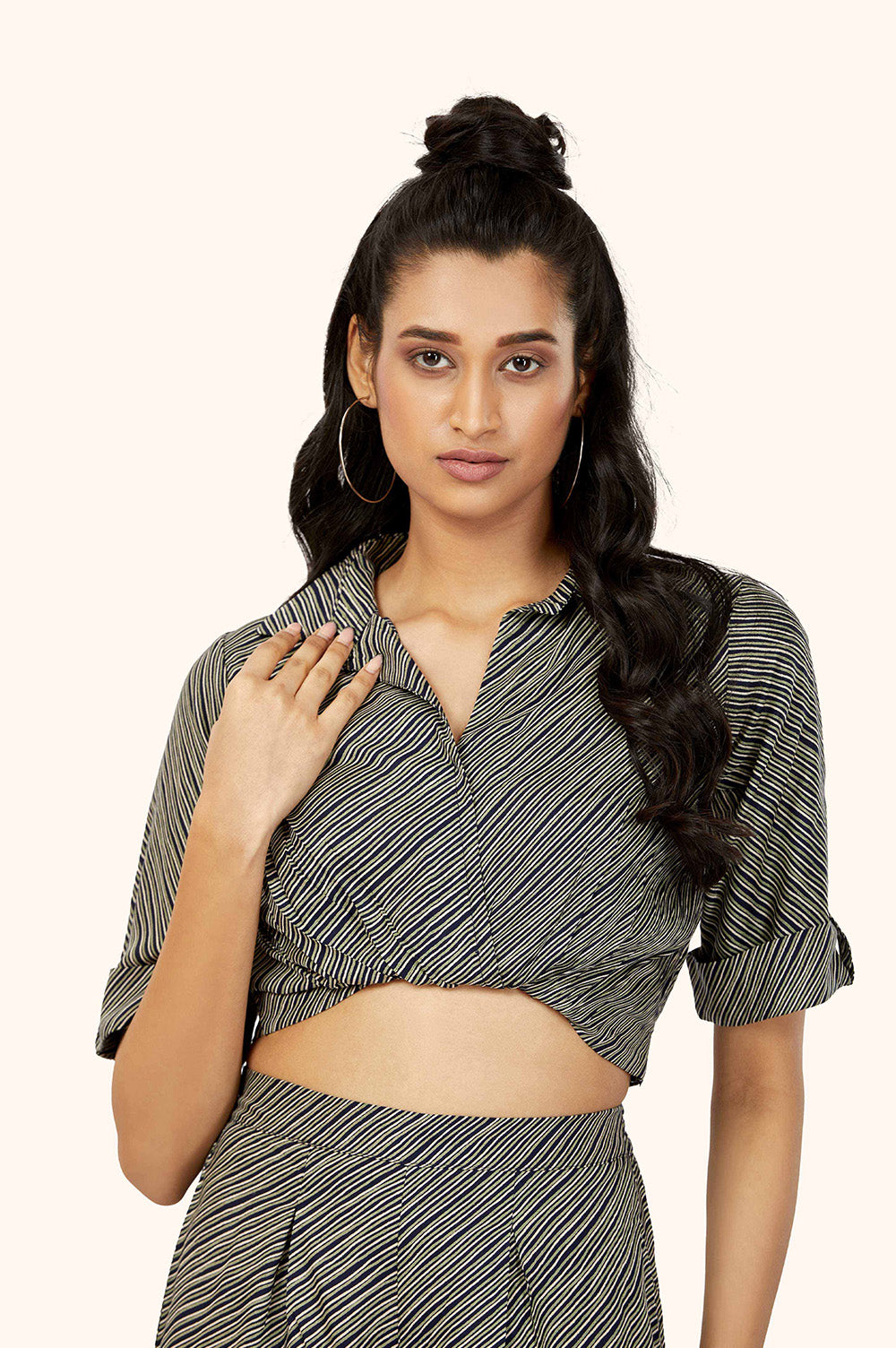 Luxurious Rayon Stripes Co-ord Set
