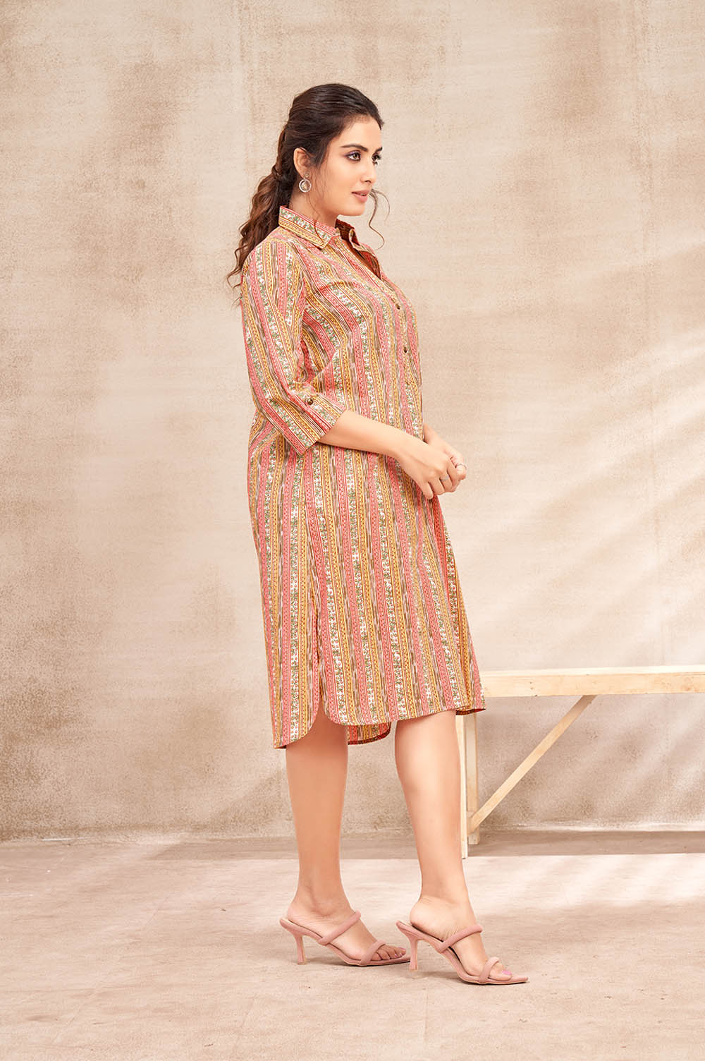 Kurta-style Pastel Dress