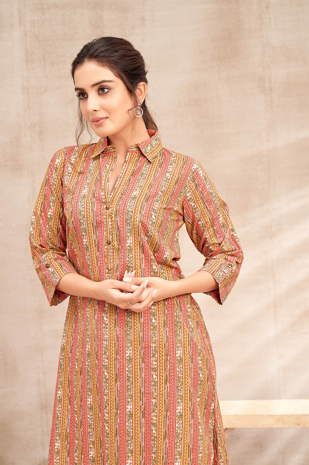 Kurta-style Pastel Dress