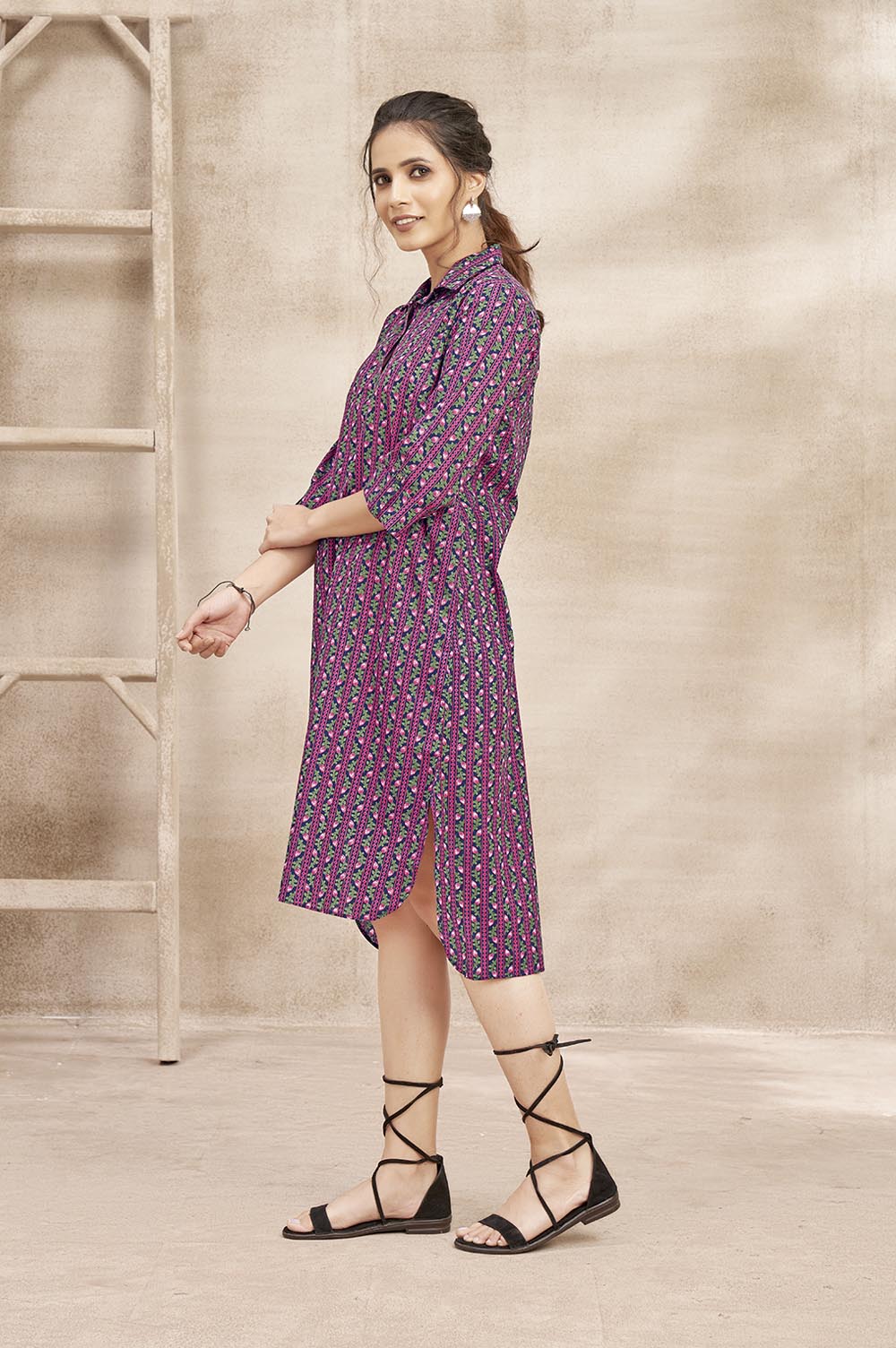 Kurta-style Red Dress
