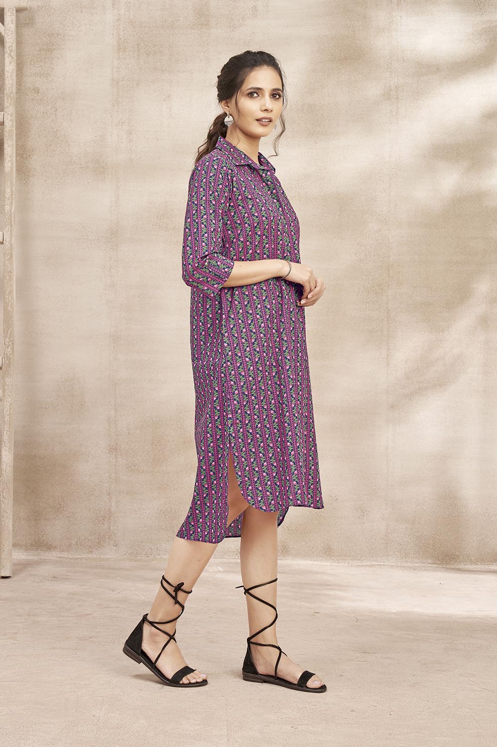 Kurta-style Red Dress