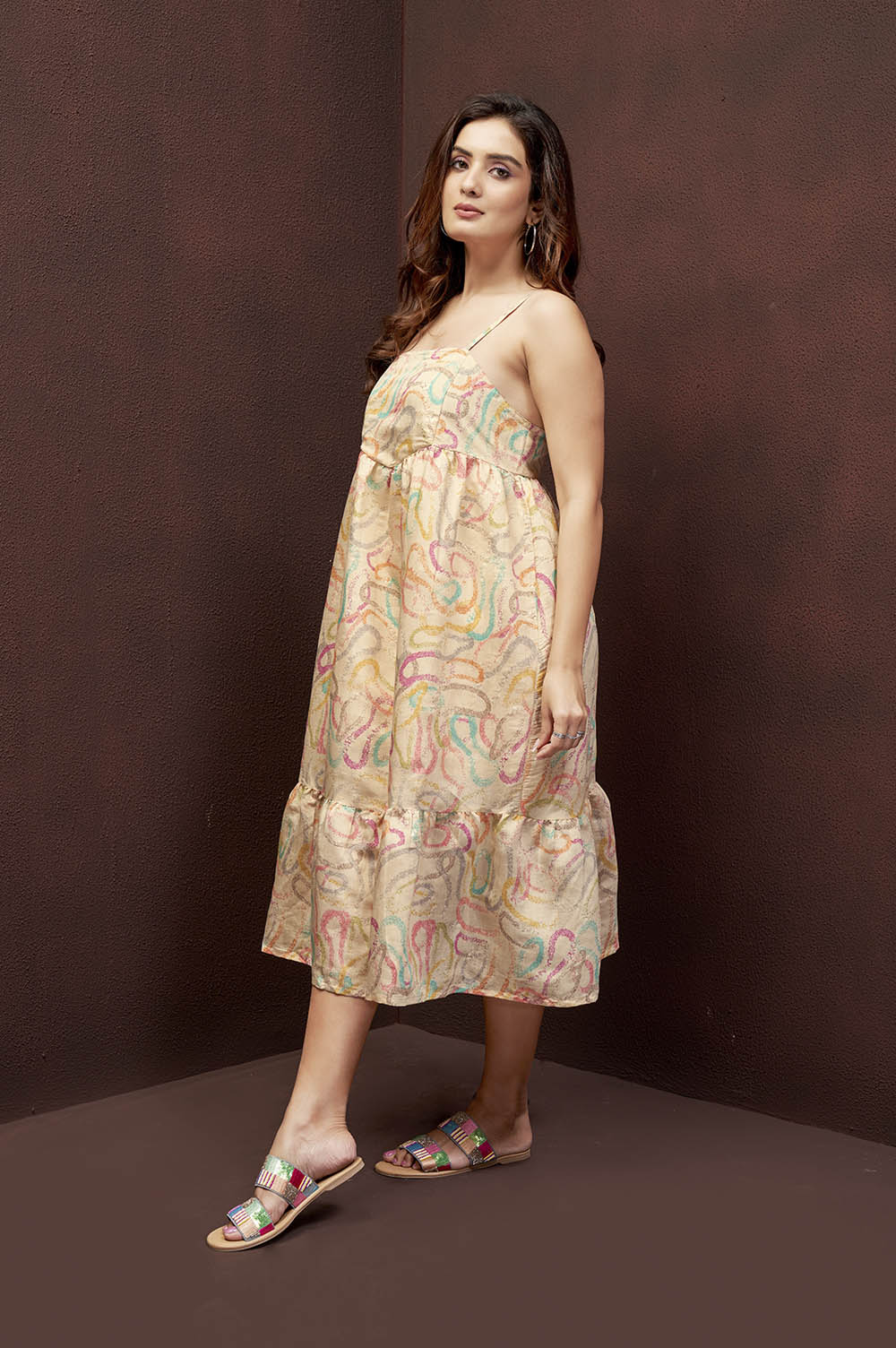 Cream Chanderi Dress