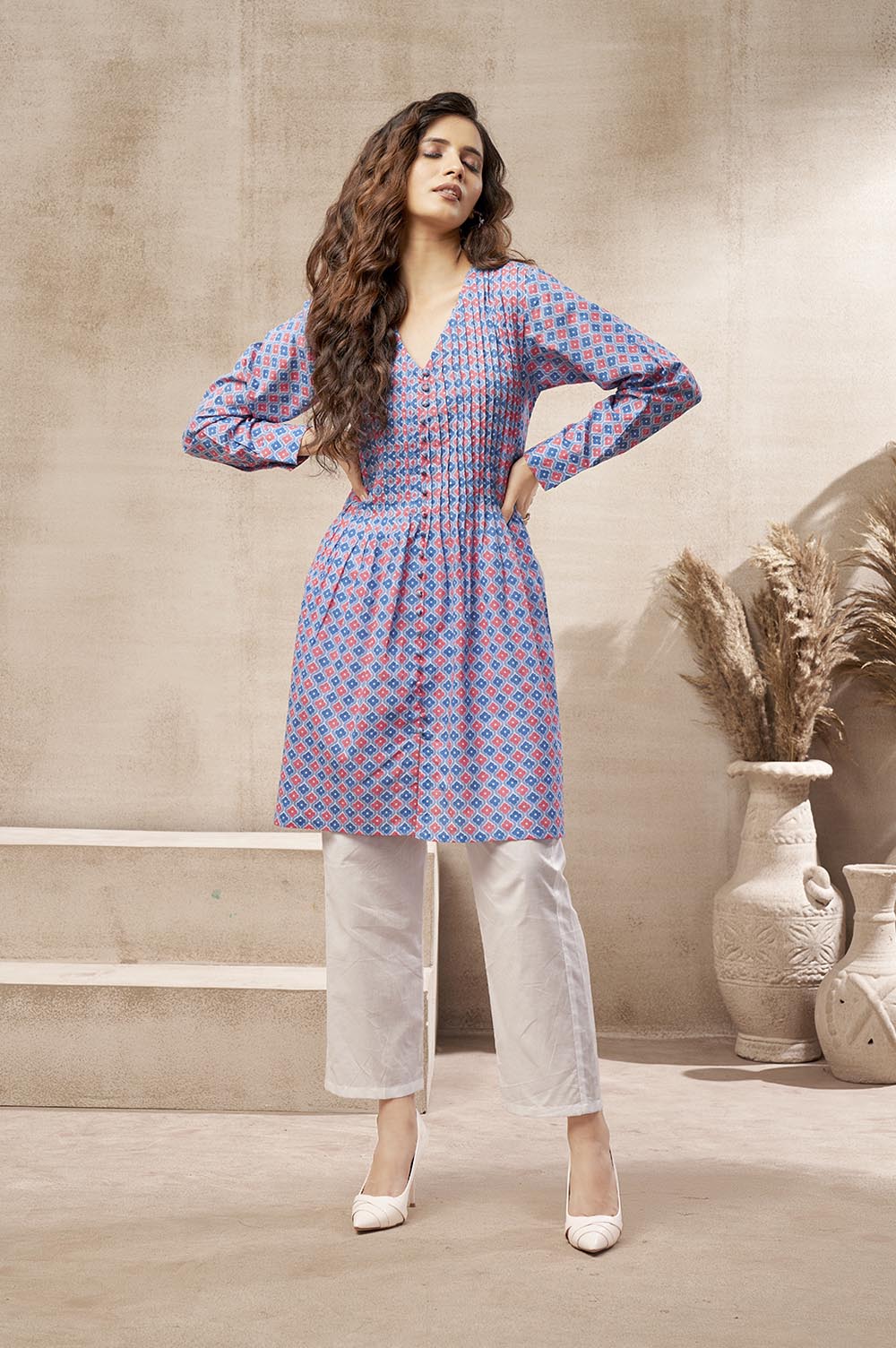 Multicolour Flared Kurti