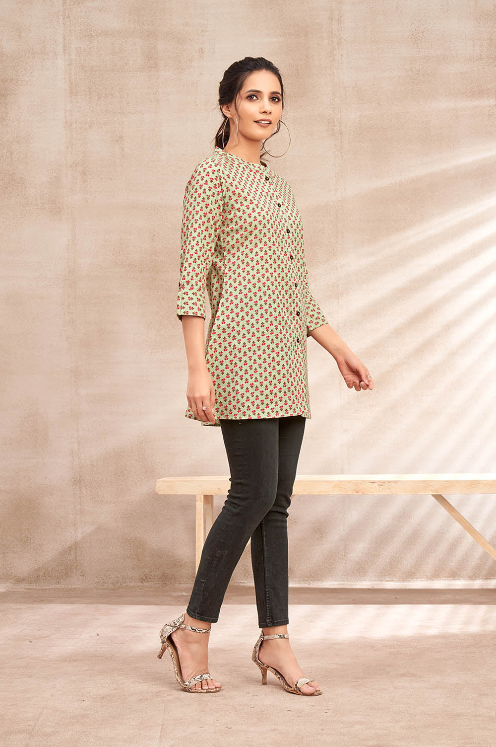 Pristine Green Heritage Kurti
