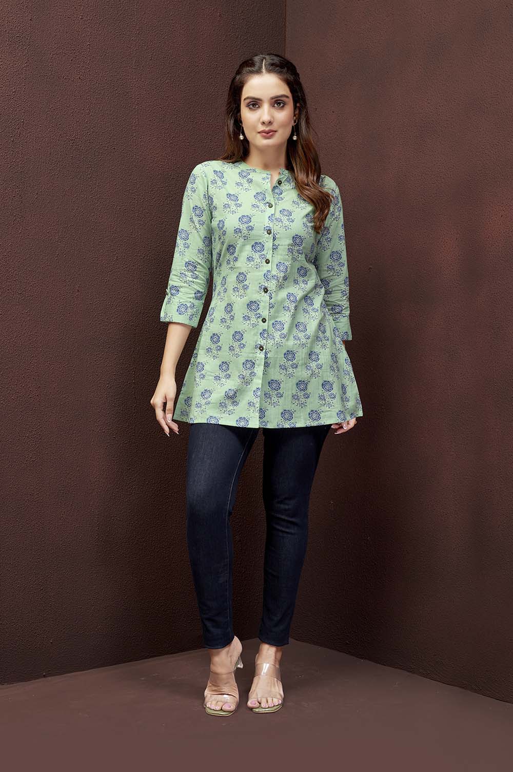 Green Floral Kurti