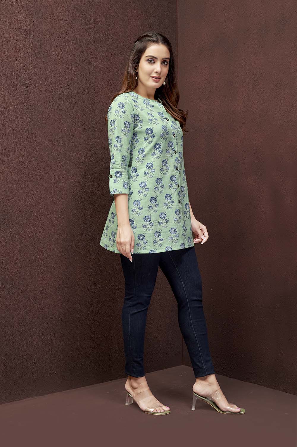 Green Floral Kurti