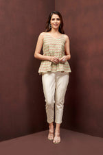 Light Green Noodle Strap Top