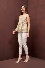 Light Green Noodle Strap Top