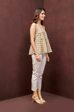 Light Green Noodle Strap Top