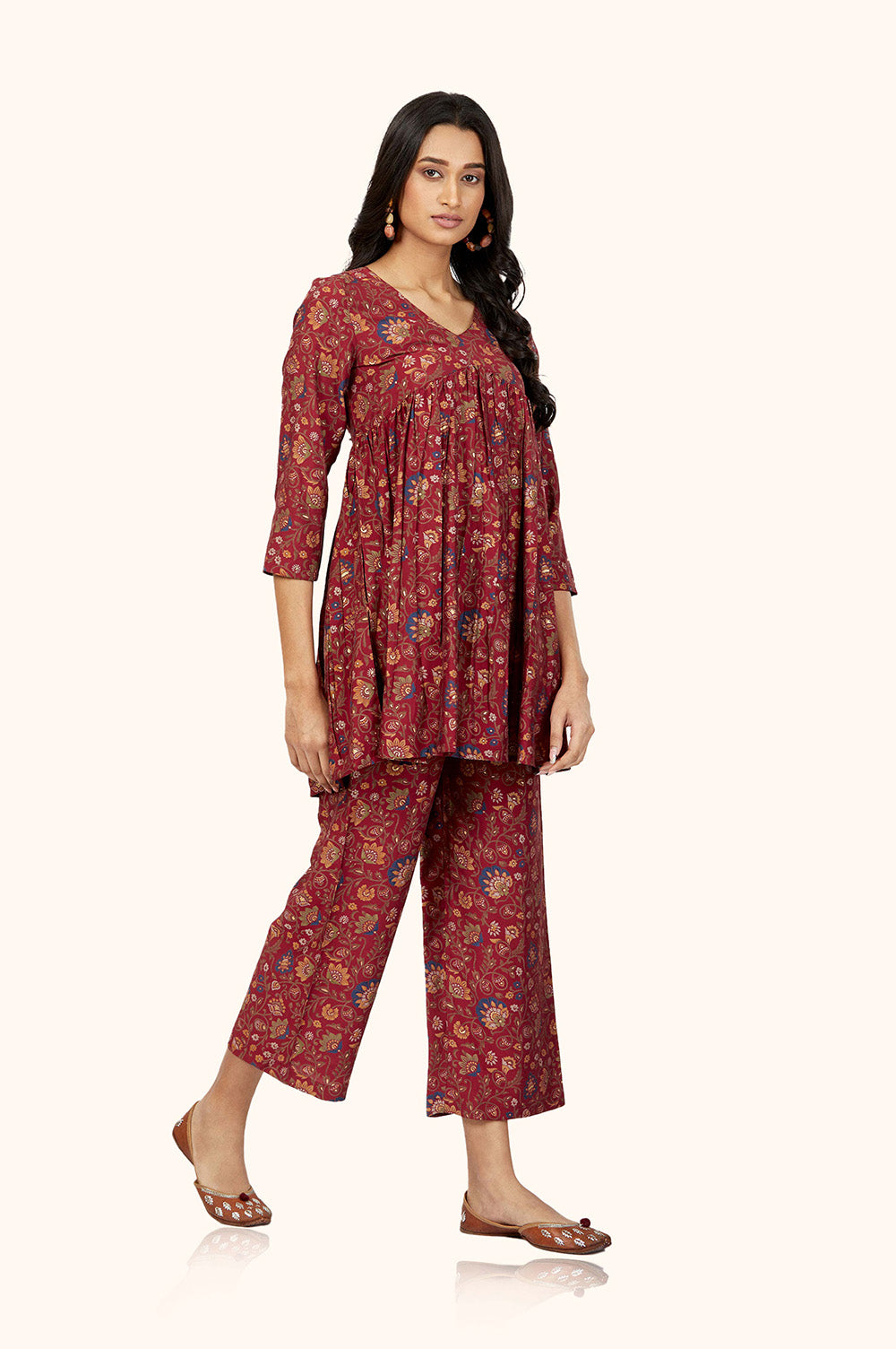 Foil Print Kurta & Pants Set