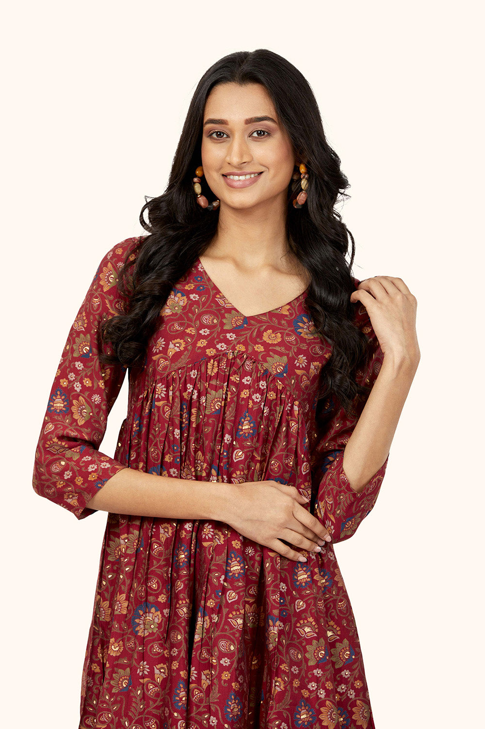 Foil Print Kurta & Pants Set