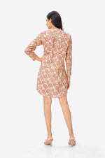 Light Yellow Floral Cotton Shirt Tunic