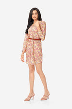 Light Yellow Floral Cotton Shirt Tunic