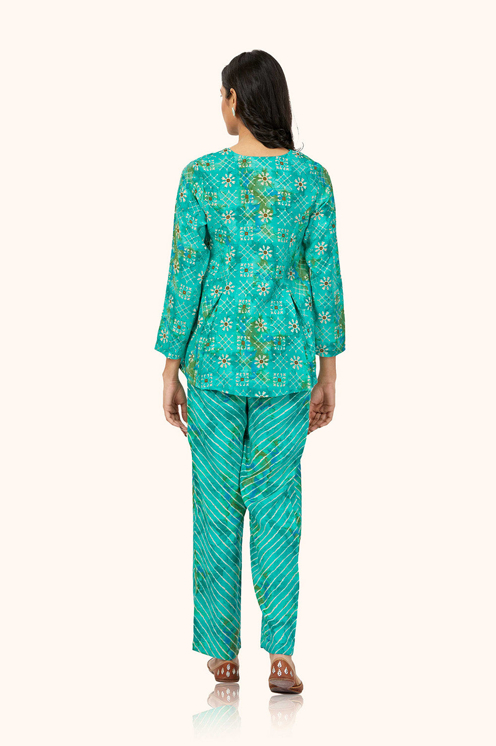 Green Peplum Pant Co-ord Set