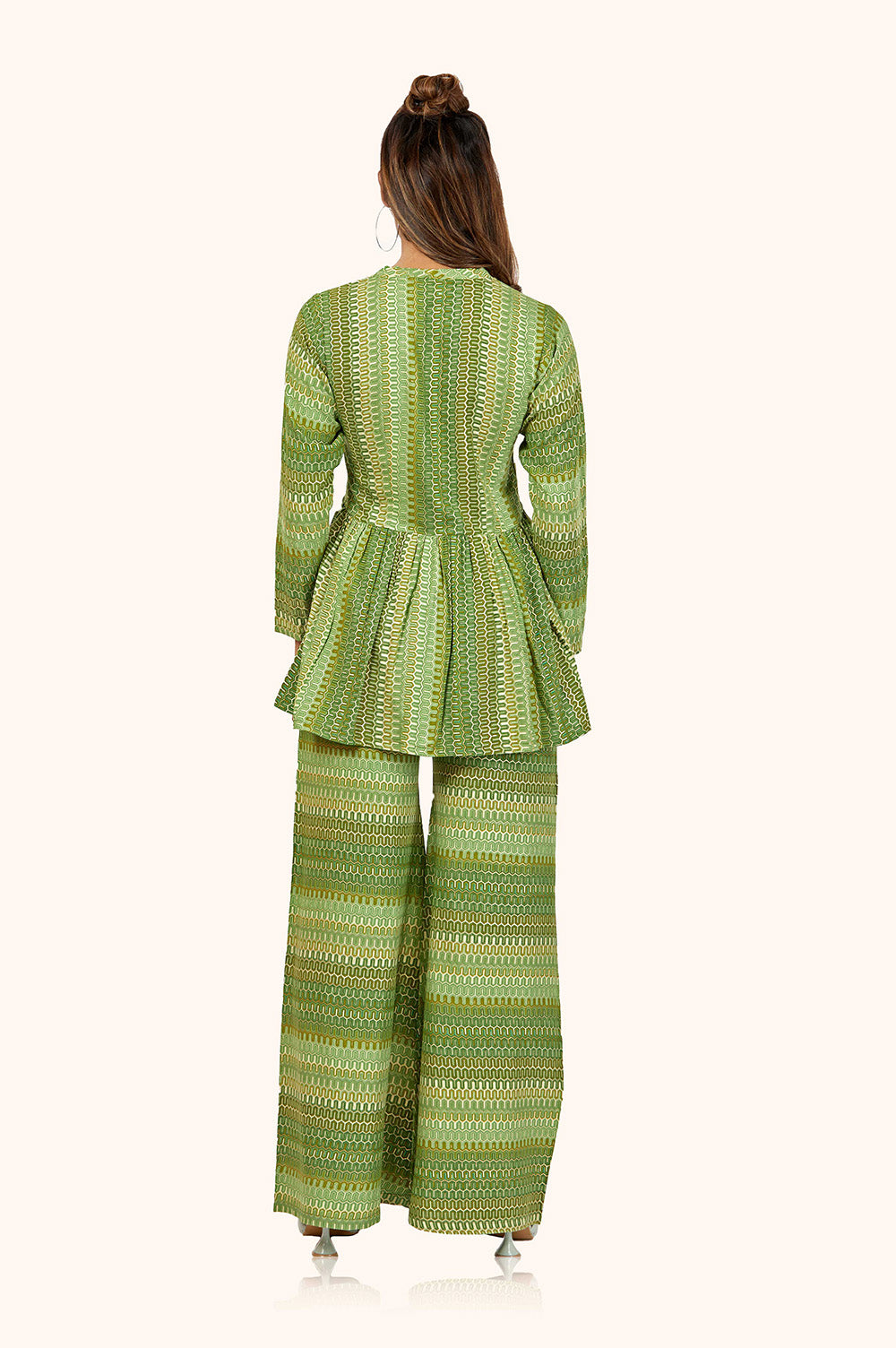 Rayon Foil Print Kurta Palazzo Set