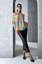 Multicolour Floral Print Regular Fit Muslin Top