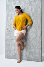 Mustard Regular Fit Casual Top