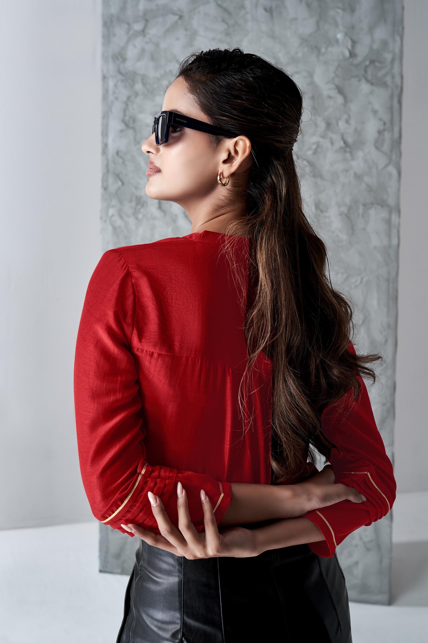 Romantic Red Casual Regular fit Top