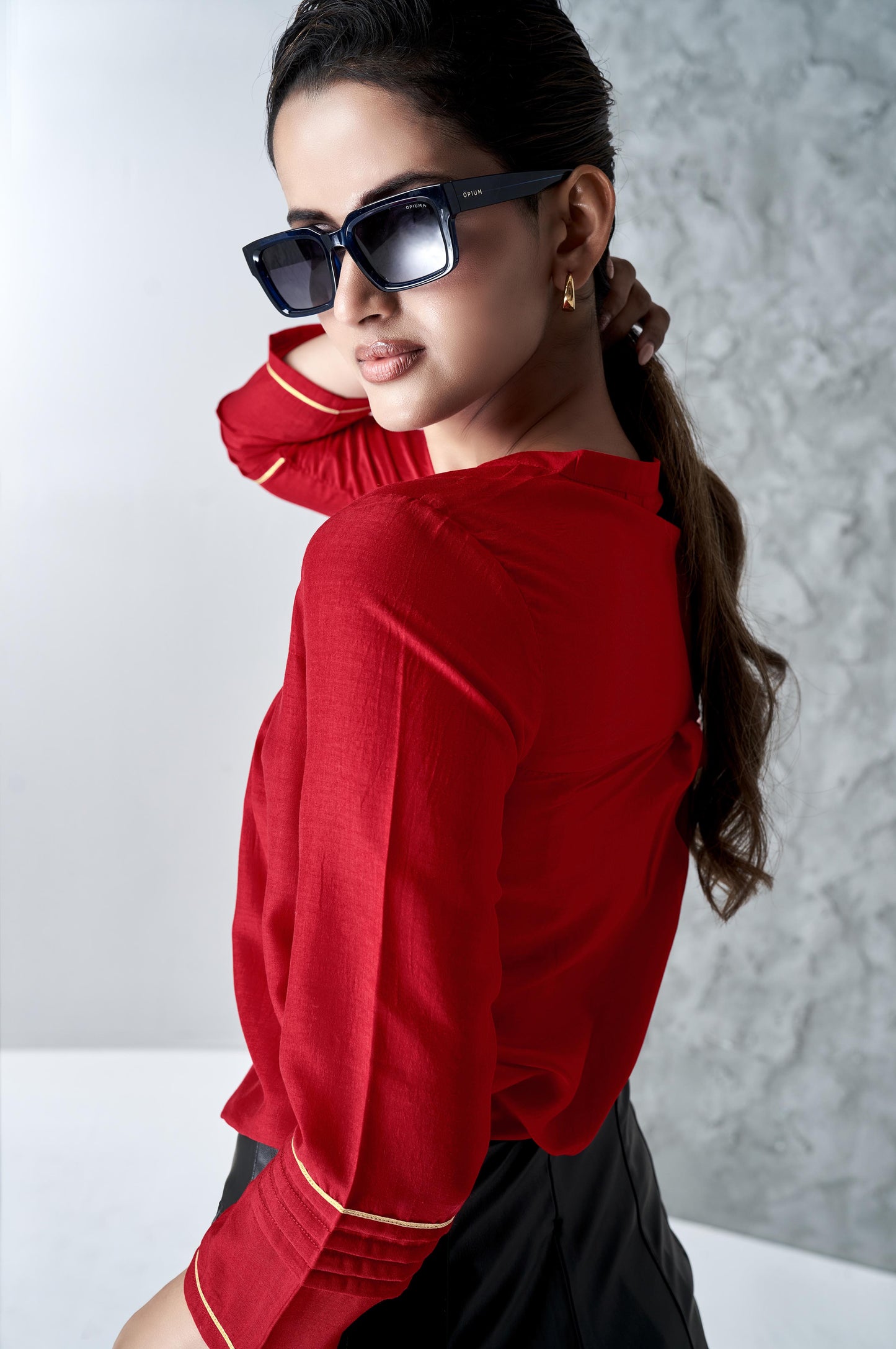 Romantic Red Casual Regular fit Top