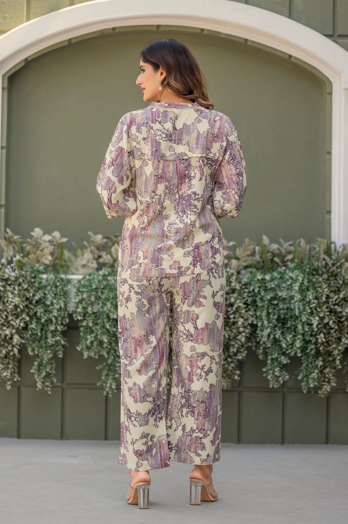 Multicolour Viscose Reyon Printed Top and Pant Co-ord Set