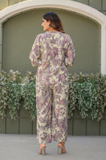 Multicolour Viscose Reyon Printed Top and Pant Co-ord Set