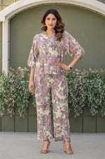 Multicolour Viscose Reyon Printed Top and Pant Co-ord Set