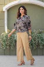 Multicolour Viscose Reyon Printed Top and Pant Co-ord Set