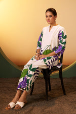Off White Pure Cotton Floral Printed Co-Ord Set For Women