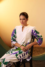 Off White Pure Cotton Floral Printed Co-Ord Set For Women