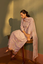 Brown Pure Cotton Embroidered Anarkali Kurta Set With Dupatta For Women