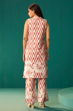 White Pure Cotton Printed Co-Ord Set For Women