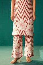 White Pure Cotton Printed Co-Ord Set For Women