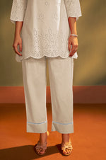 Women’s Cream Pure Cotton Schiffli Co-Ord Set