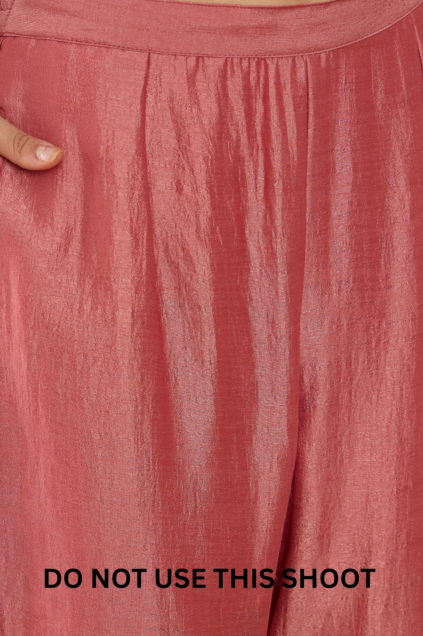 Women Pink Embroidered Vichitra Silk Kurta Trousers & Dupatta Set