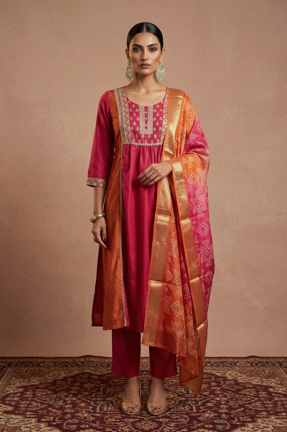 Dresoul Chinnon Embroidered Kurta Set
