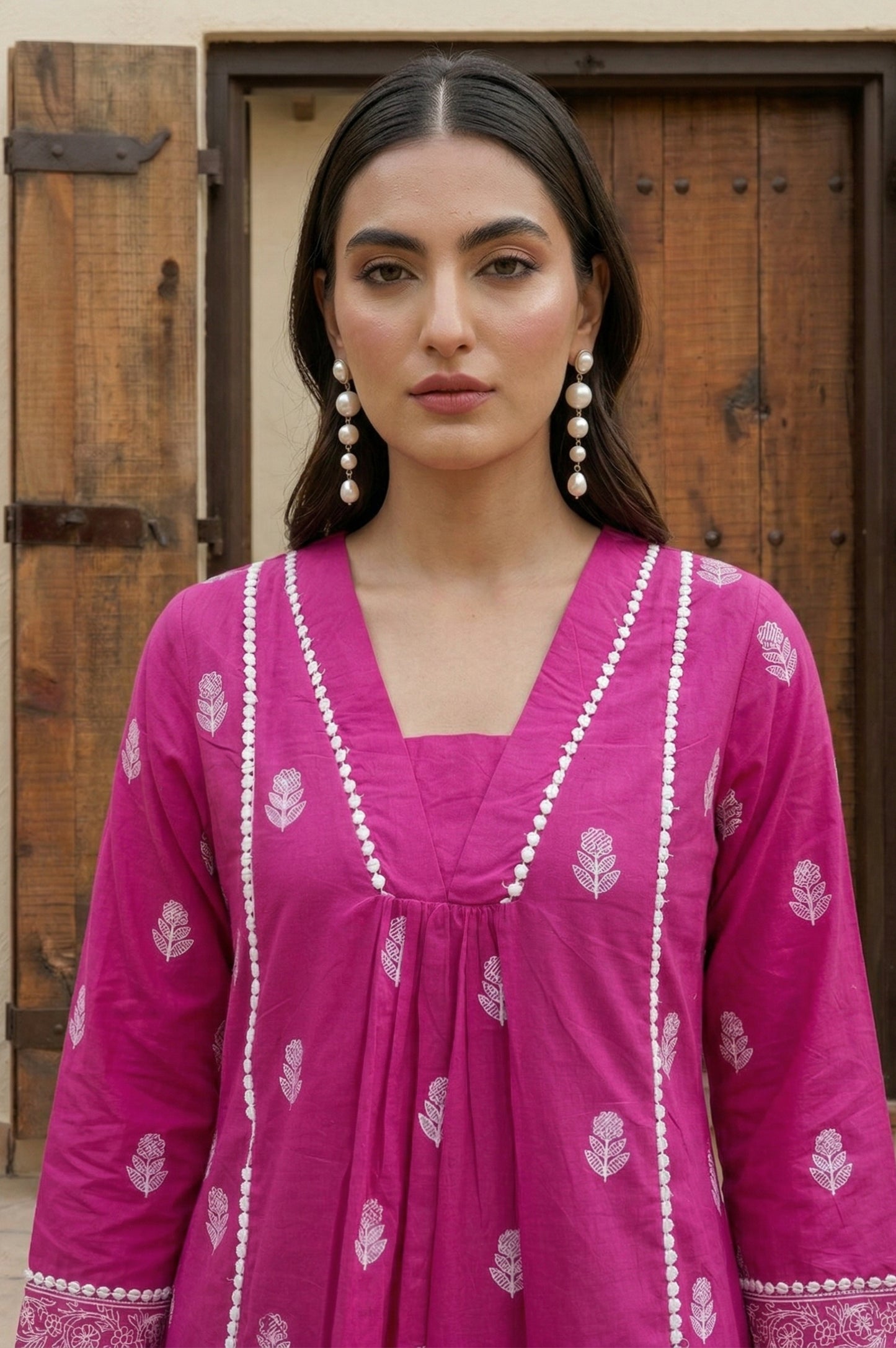 Dresoul Pure Cotton Embroidered Co-Ord Set