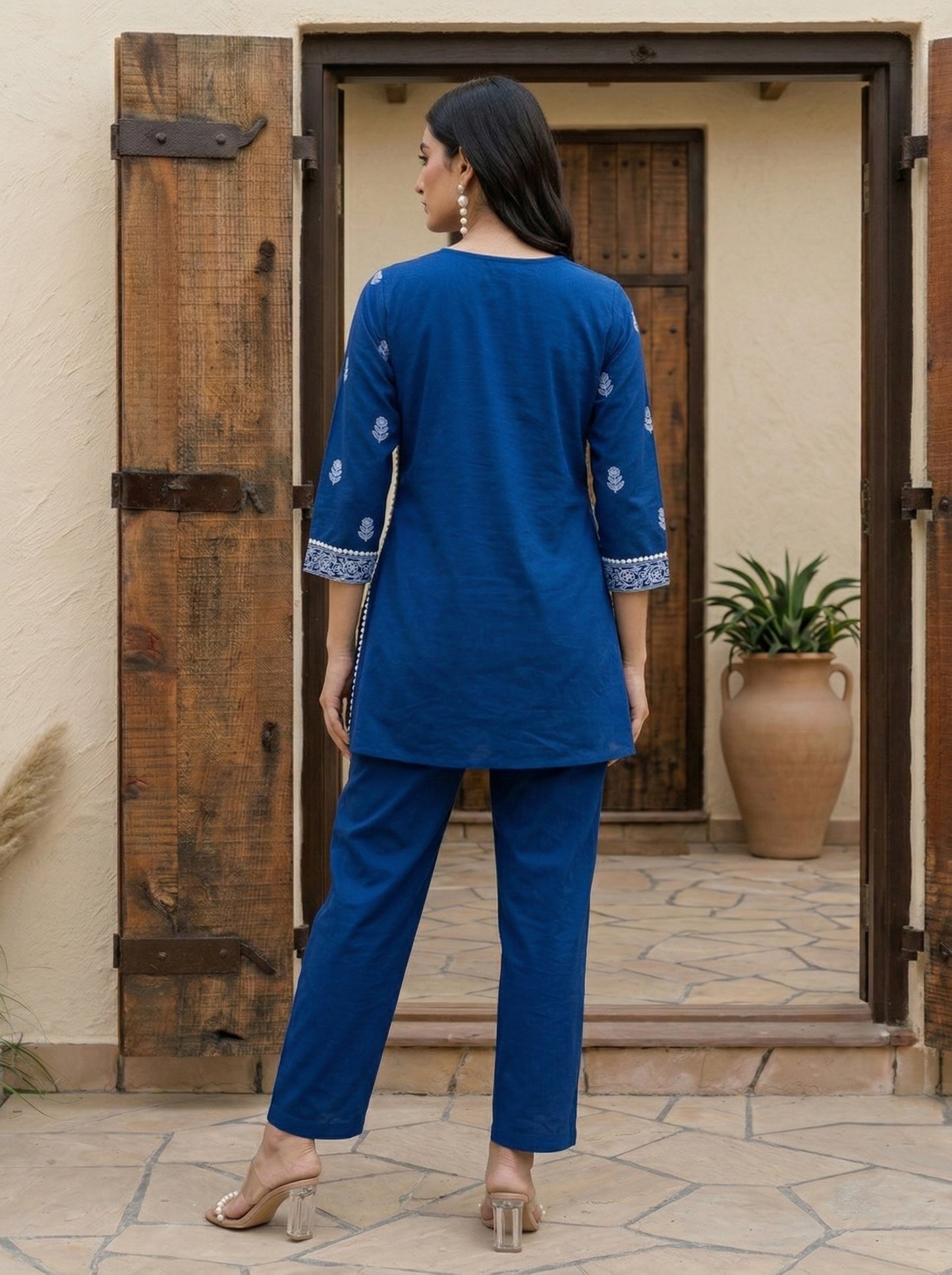 Dresoul Pure Cotton Embroidered Co-Ord Set