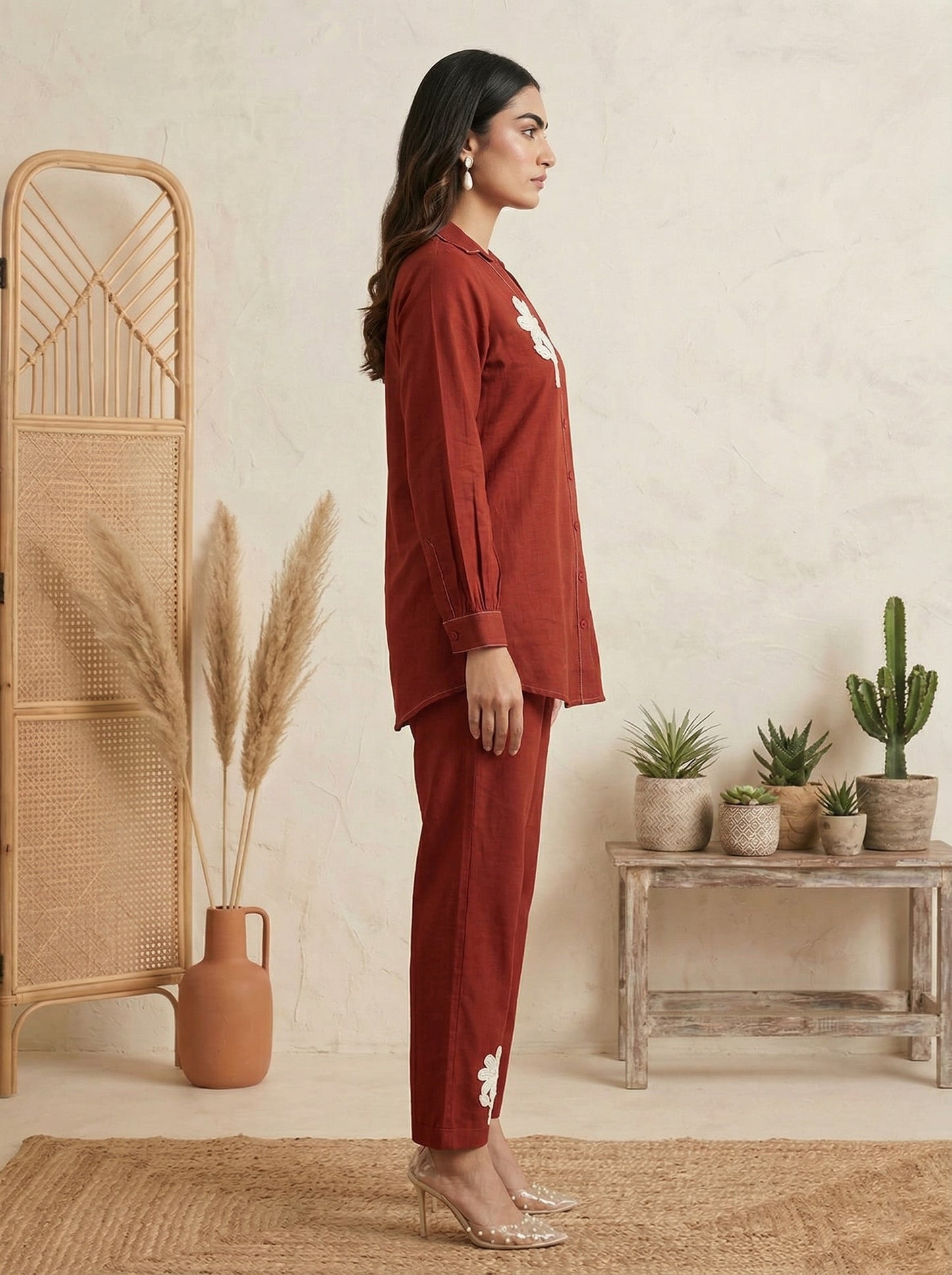 Dresoul Pure Cotton Embroidered Co-Ord Set