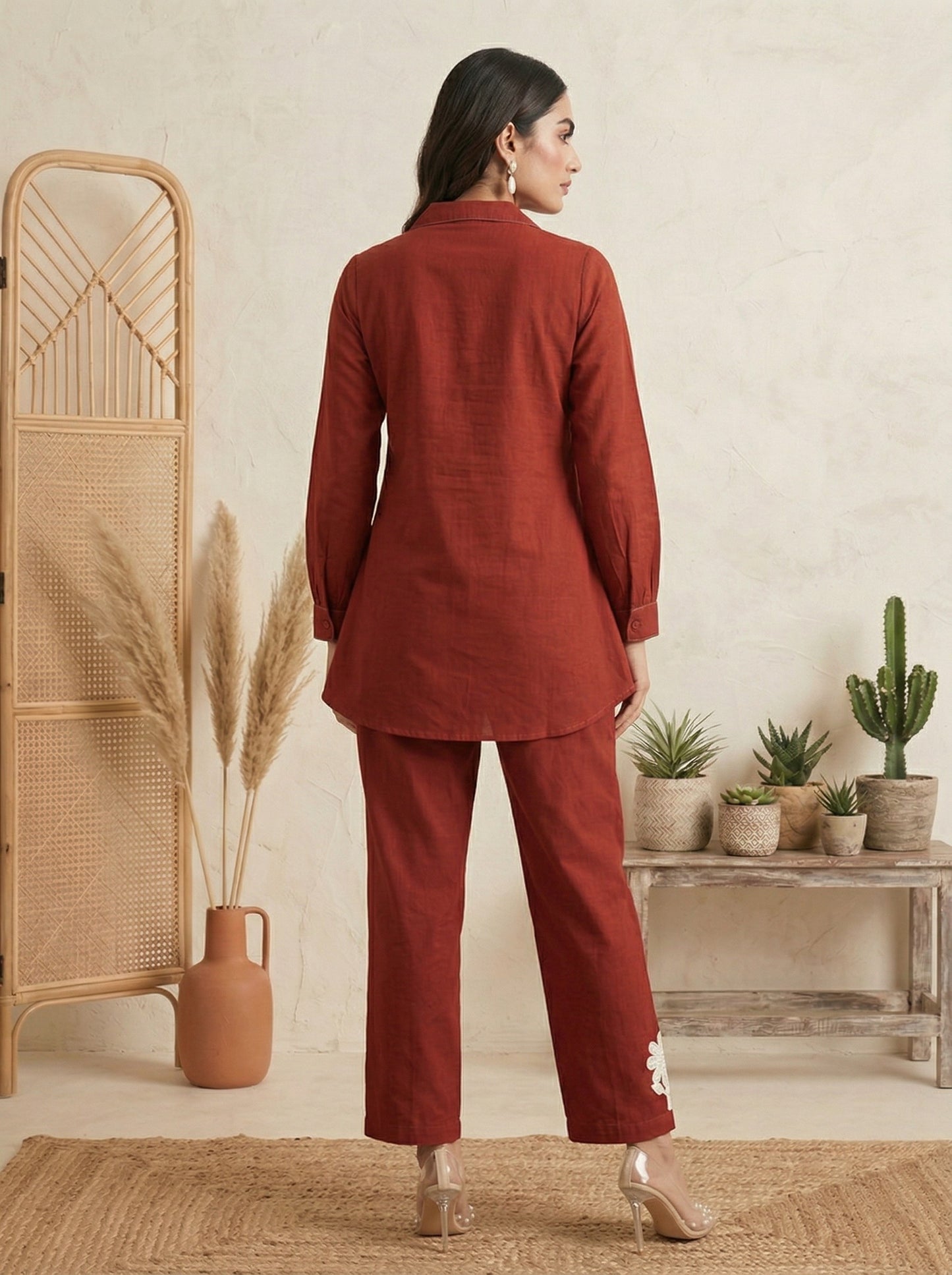 Dresoul Pure Cotton Embroidered Co-Ord Set